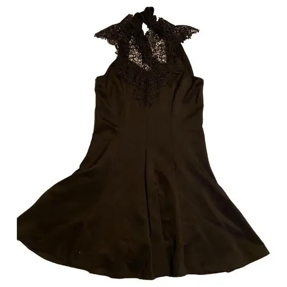 Forever 21 Black A line Women's Juniors Dress Fit and Flare Size Medium
